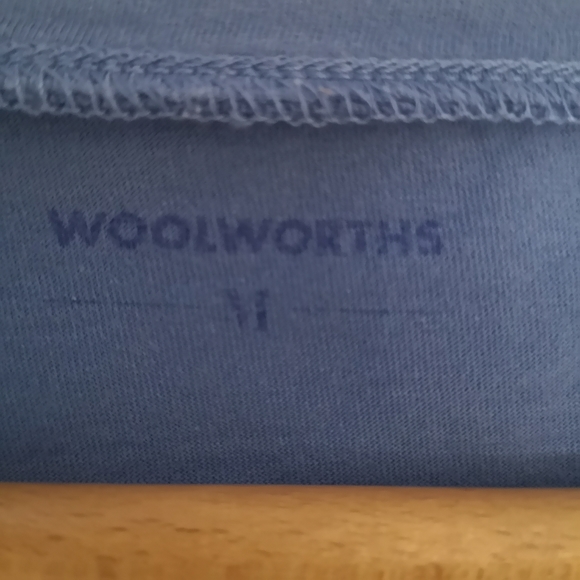 3/$20 Woolworths blue scoop neck top - Picture 2 of 4